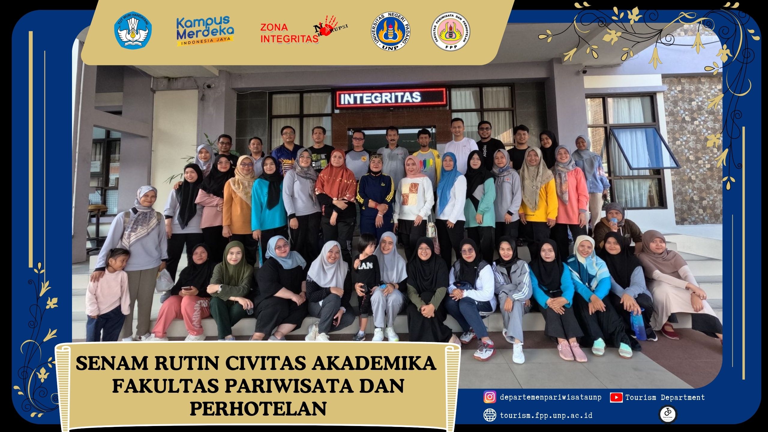Senam Rutin Civitas Akademika Fakultas Pariwisata dan Perhotelan