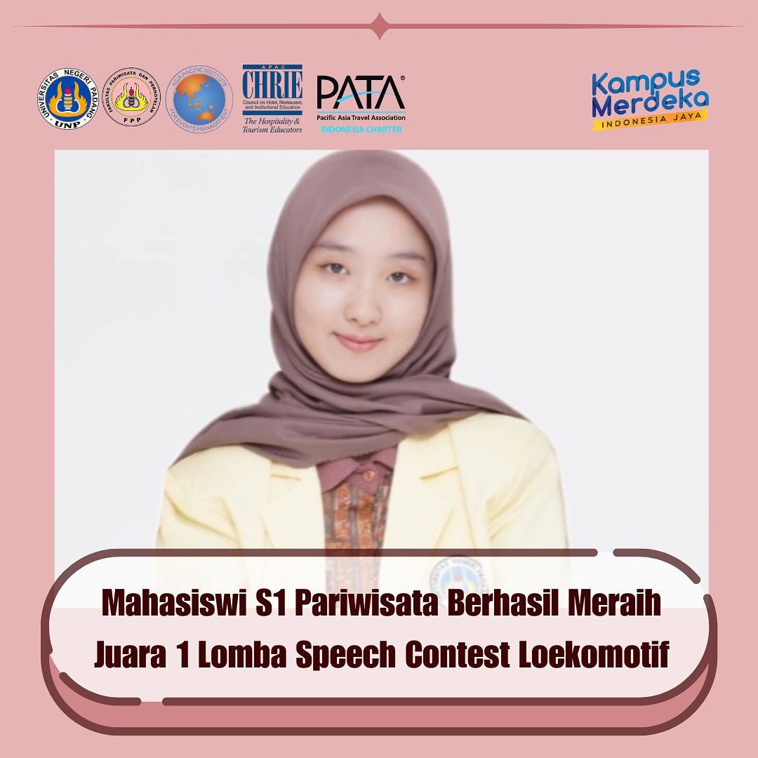 Mahasiswa S1 Pariwisata Berhasil Meraih Juara 1 Lomba Speech Contest Loekomotif