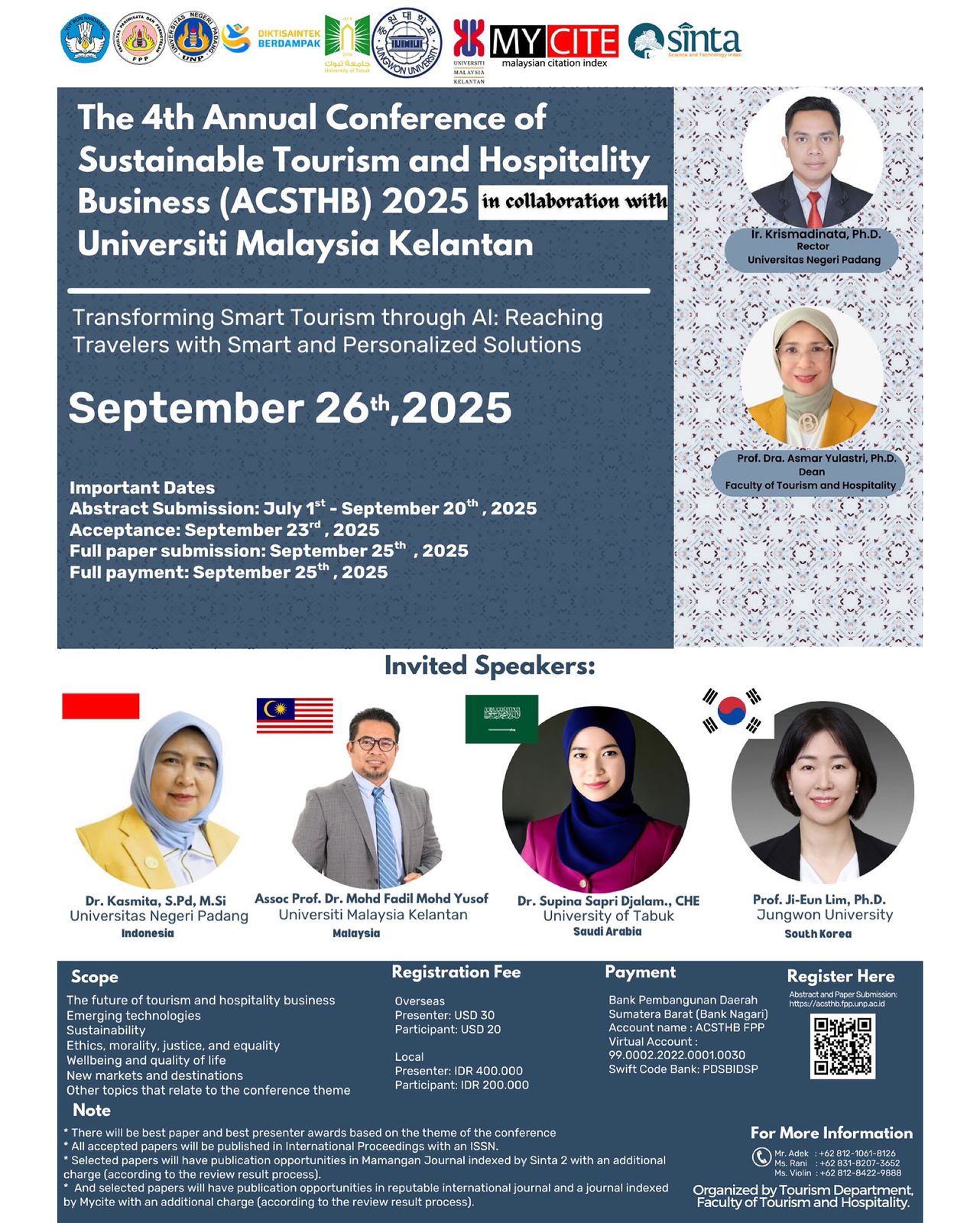 4th Annual Conference of Sustainable Tourism and Hospitality Business (ACSTHB)